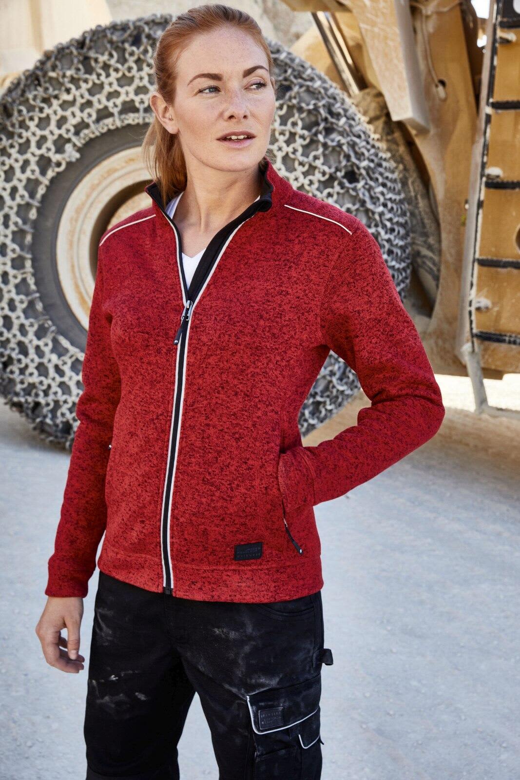 Ladies Knit Workwear Fleece Jacket
