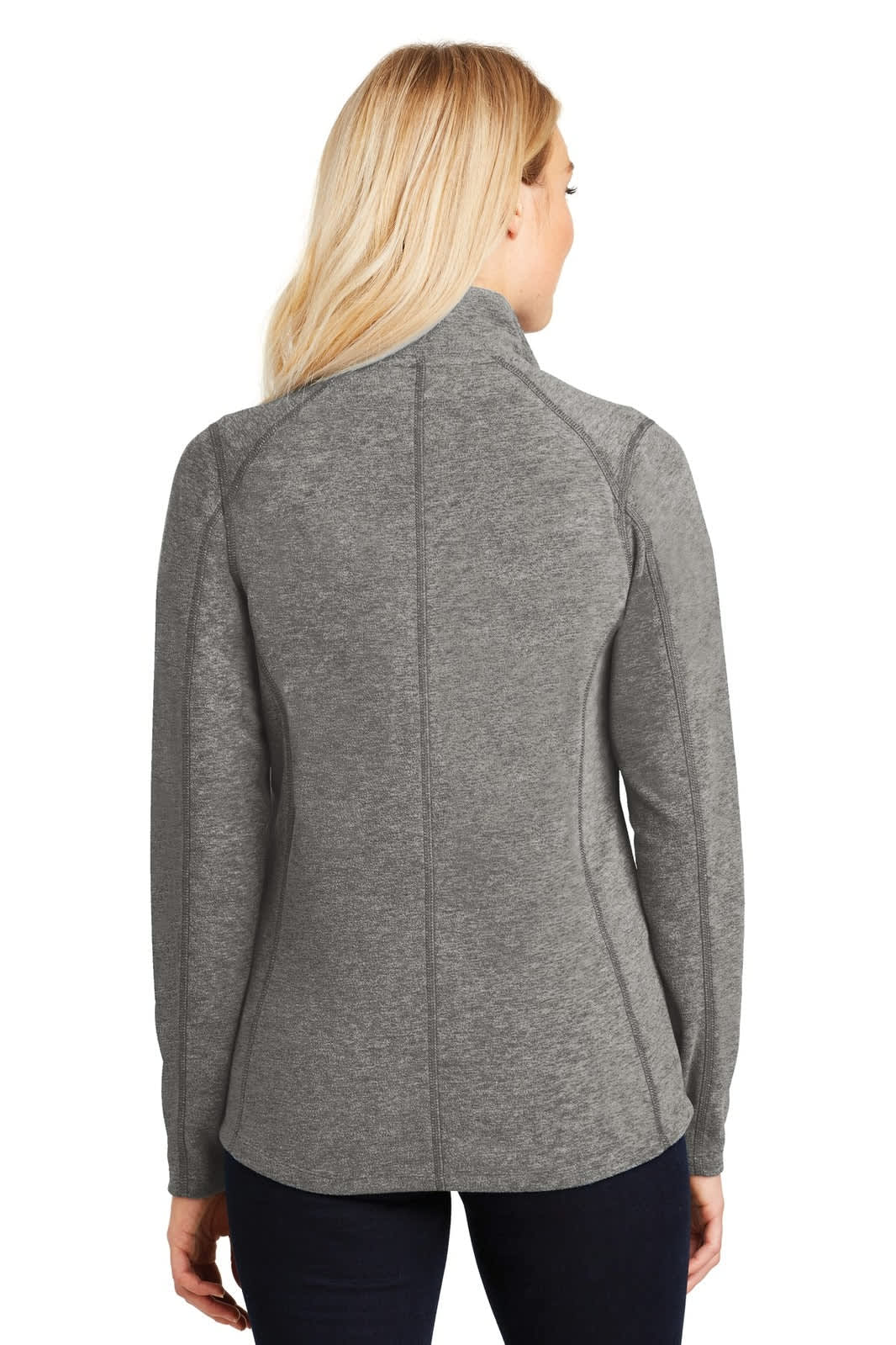 Port Authority Ladies Heather Microfleece Full-Zip Jacket