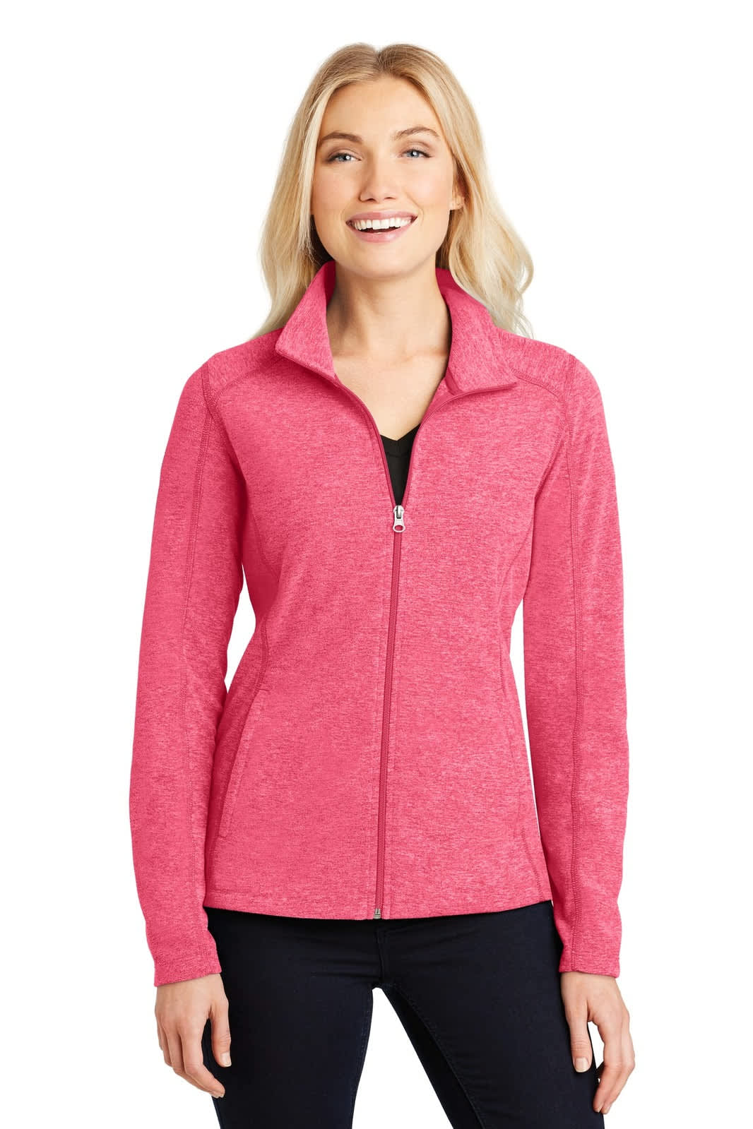 Port Authority Ladies Heather Microfleece Full-Zip Jacket