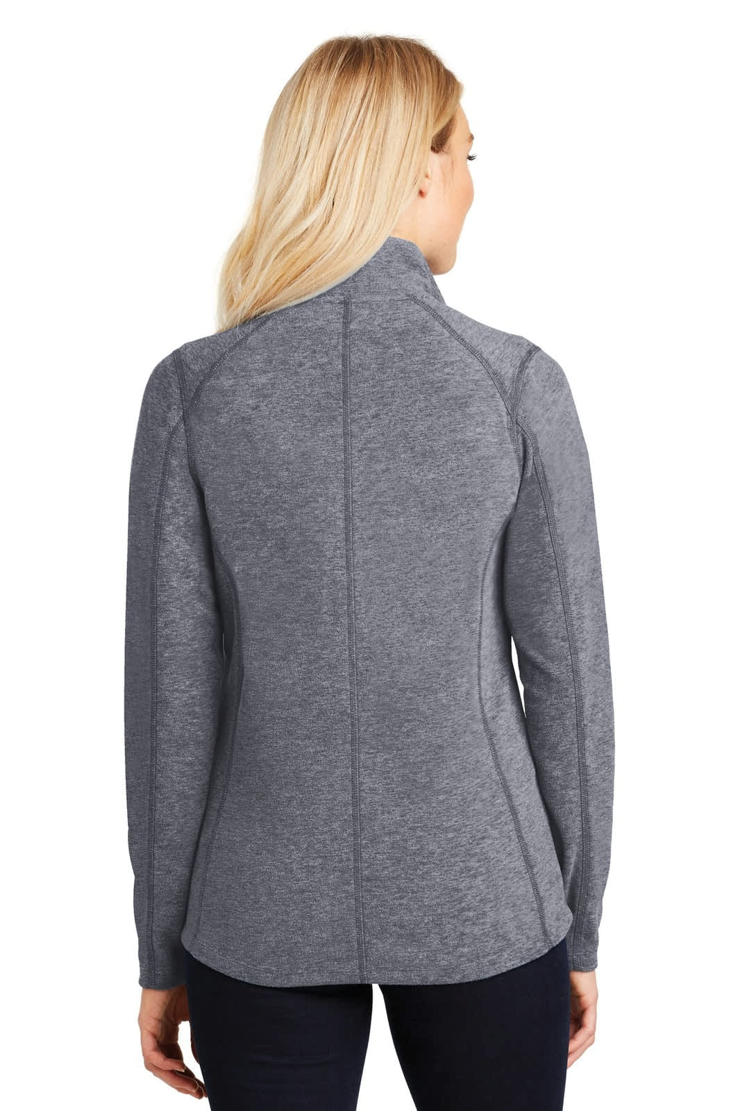 Port Authority Ladies Heather Microfleece Full-Zip Jacket