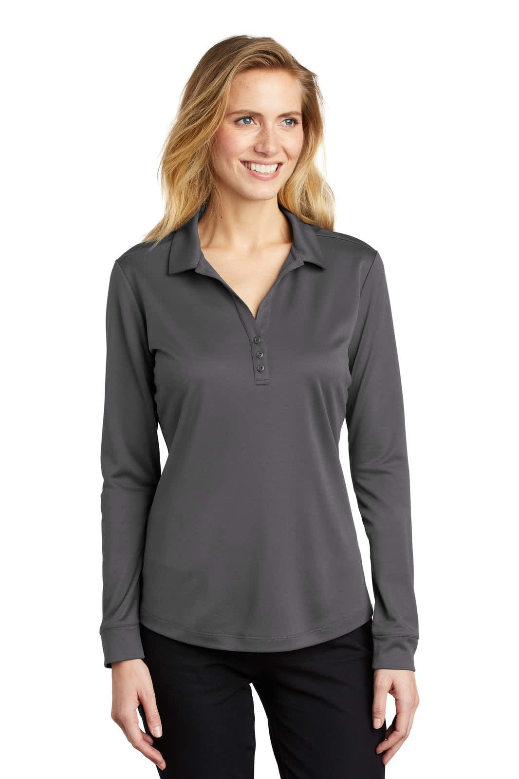 Port Authority Ladies Silk Touch Performance Long Sleeve Polo
