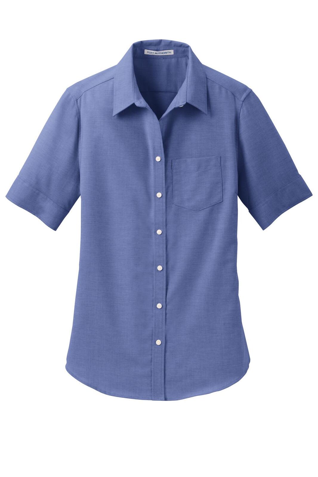 Port Authority Ladies Short Sleeve SuperPro Oxford Shirt