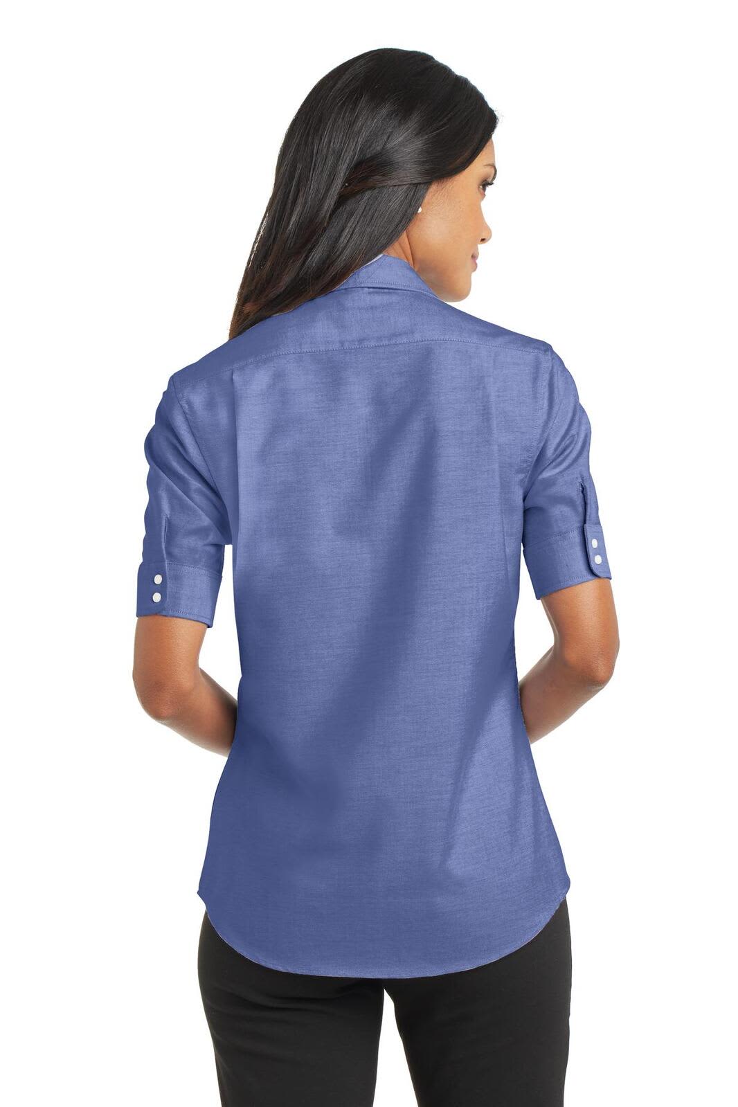 Port Authority Ladies Short Sleeve SuperPro Oxford Shirt