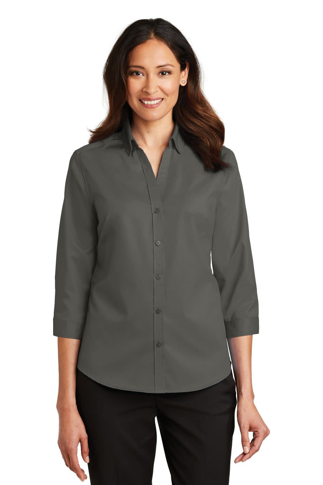 Port Authority Ladies 3/4-Sleeve SuperPro Twill Shirt