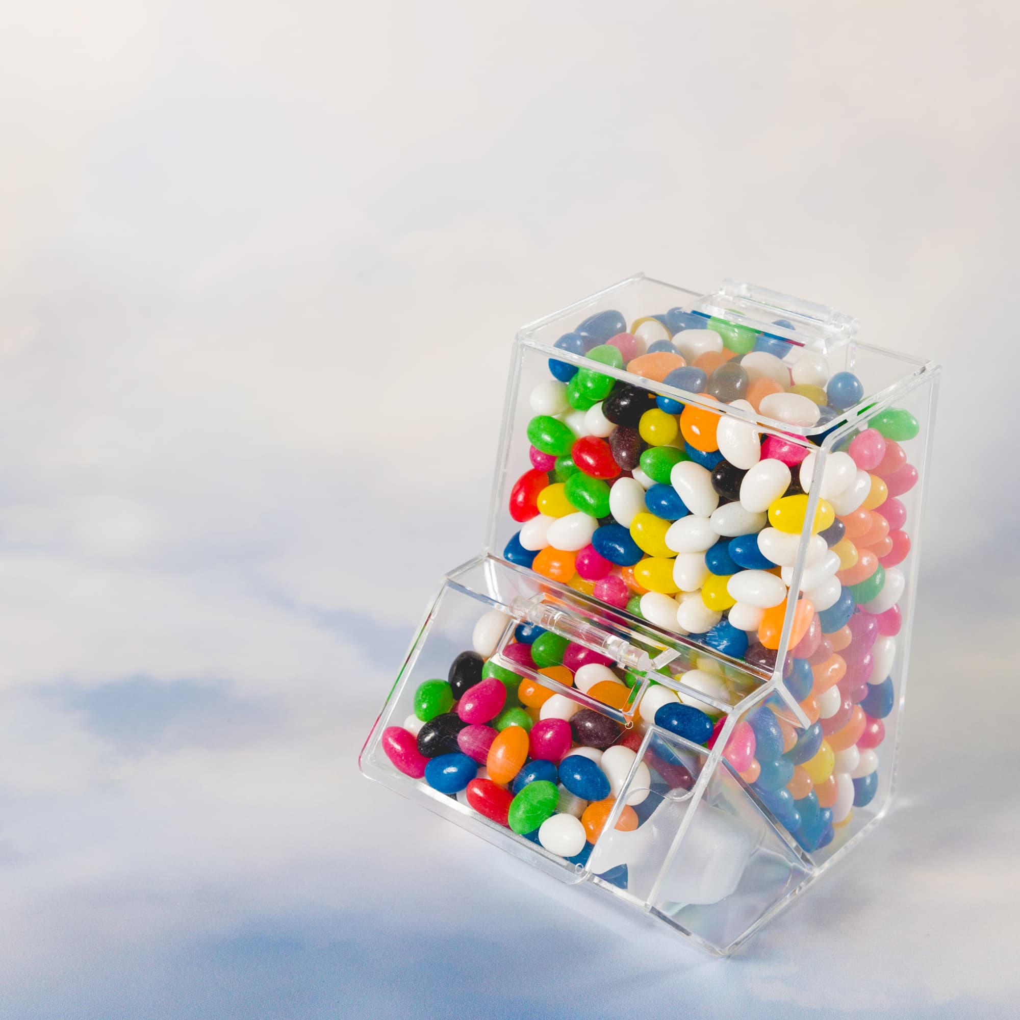 Assorted Colour Mini Jelly Beans in Dispenser