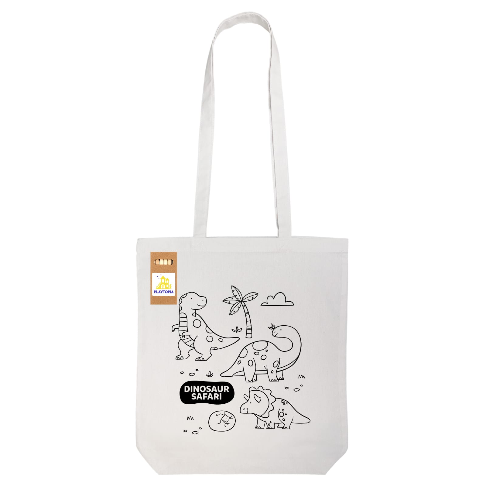 Colouring Long Handle Cotton Bag & Pencils