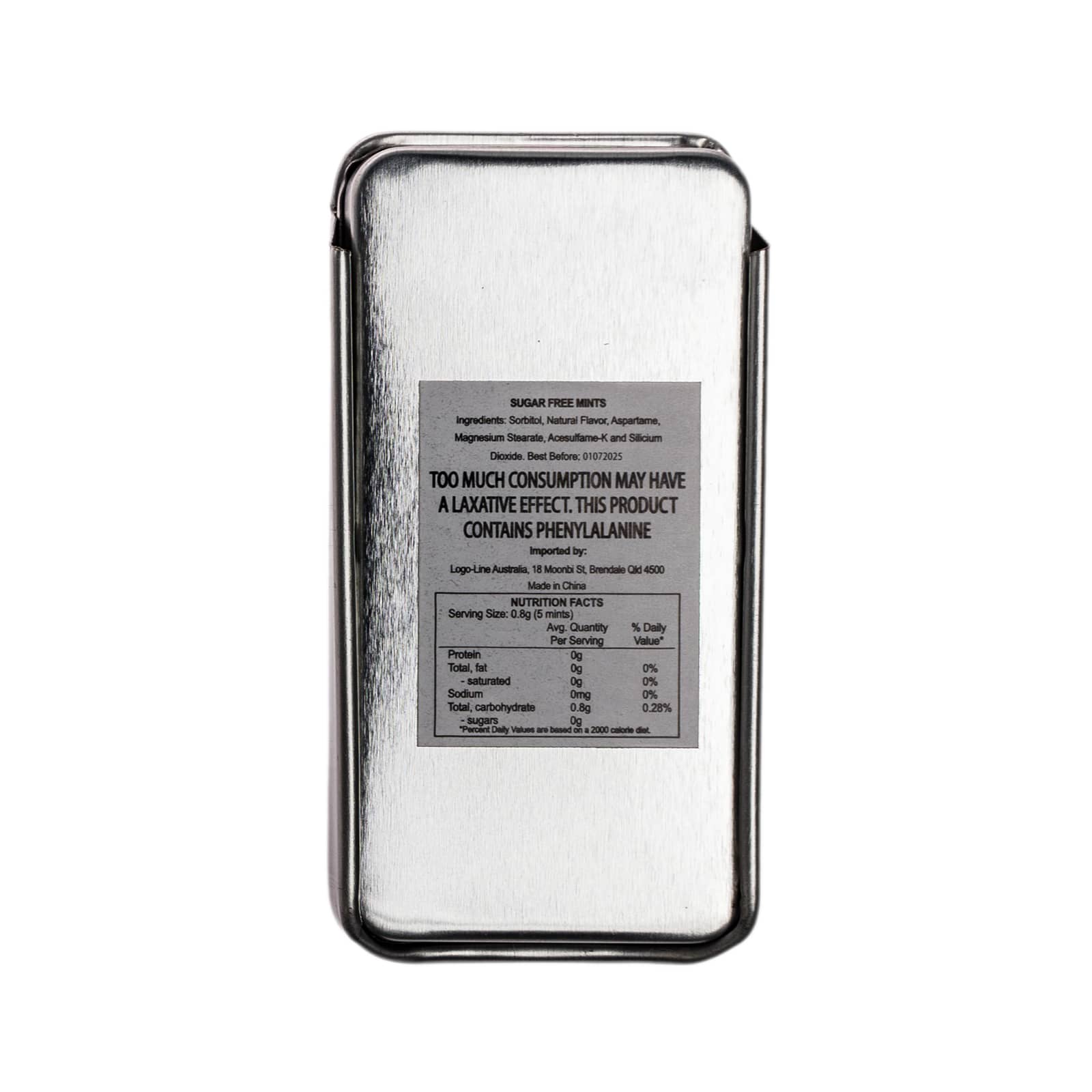 Sugar Free Breath Mints in Slider Tin