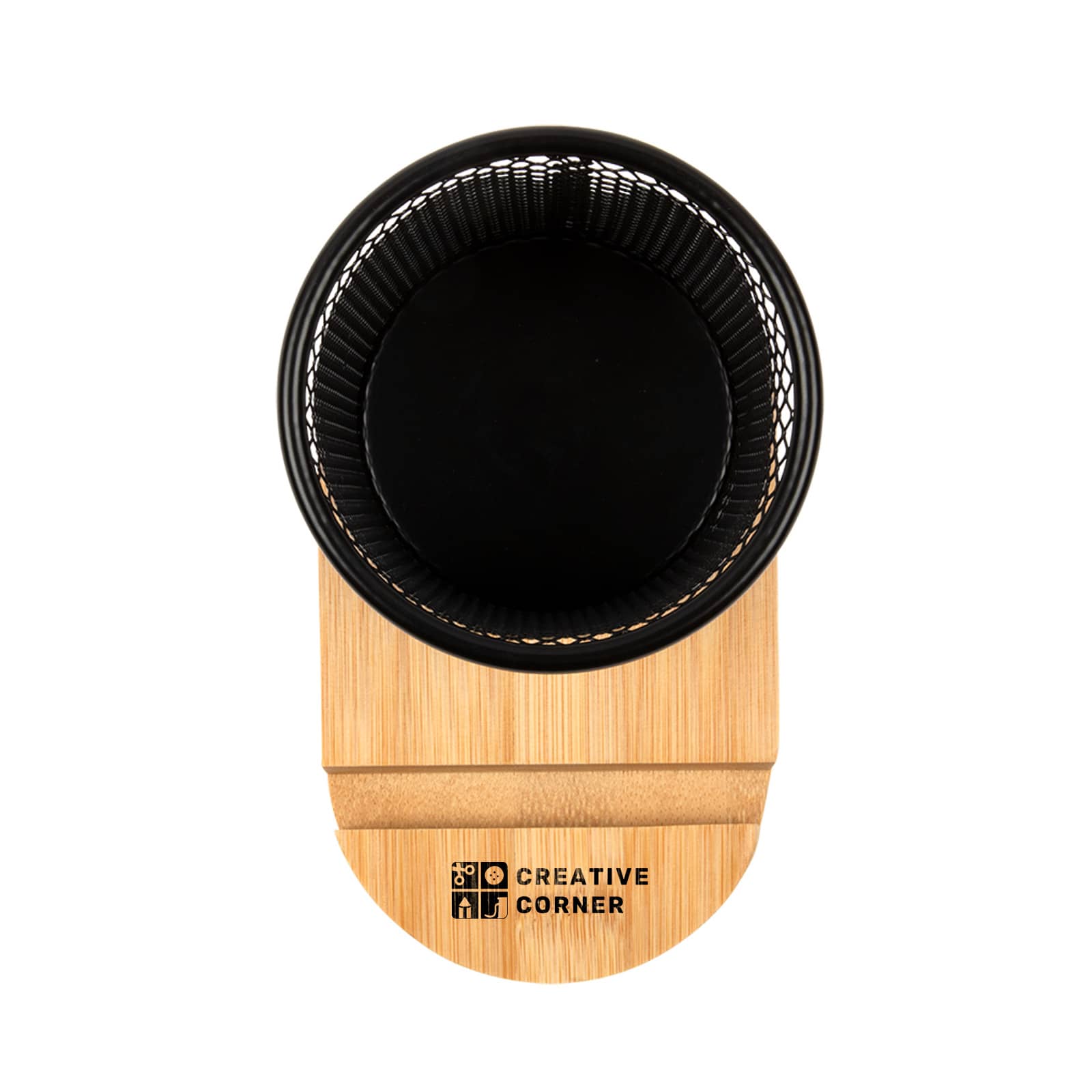 Bamboo Pen Tidy Phone Stand