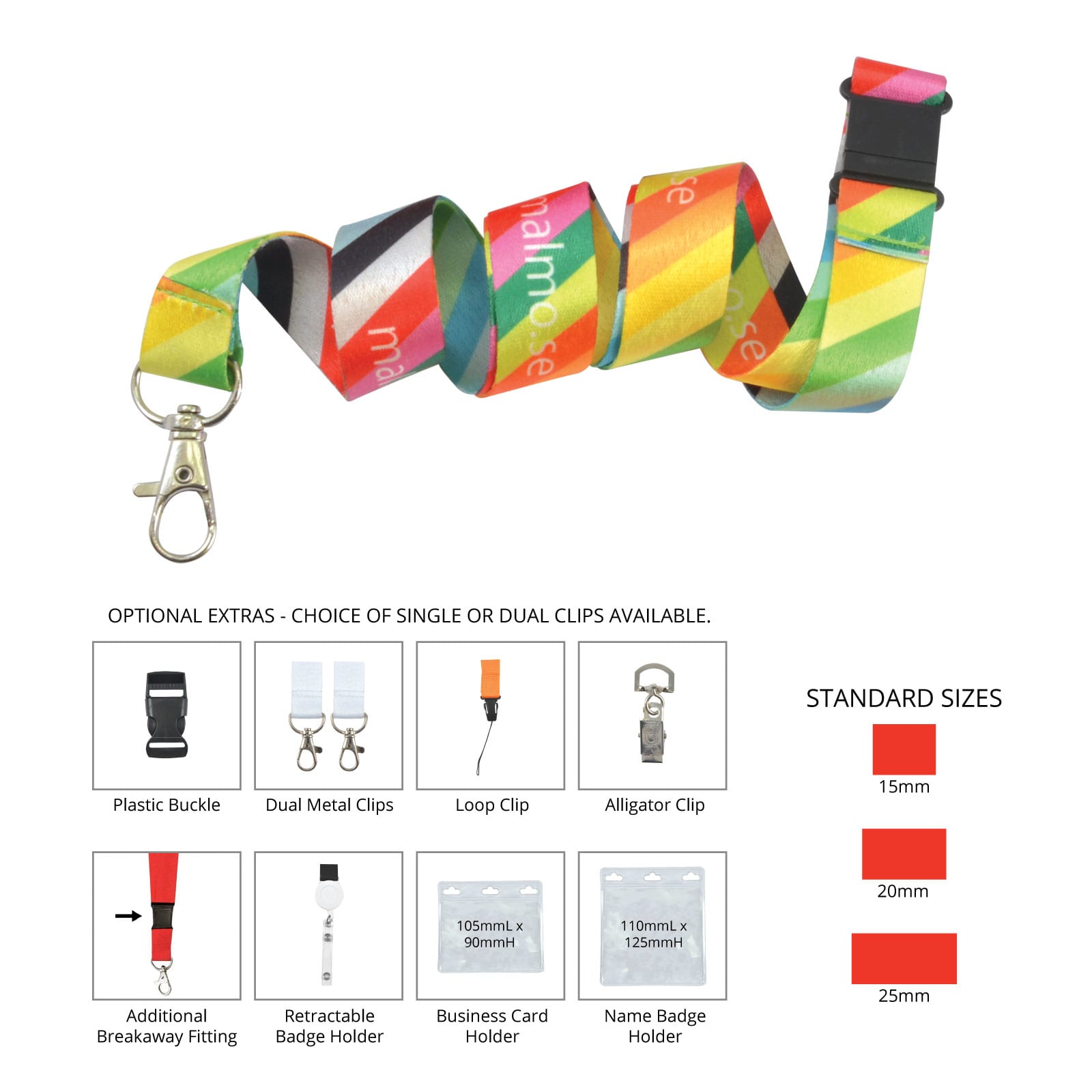 Azure Sublimated Lanyard