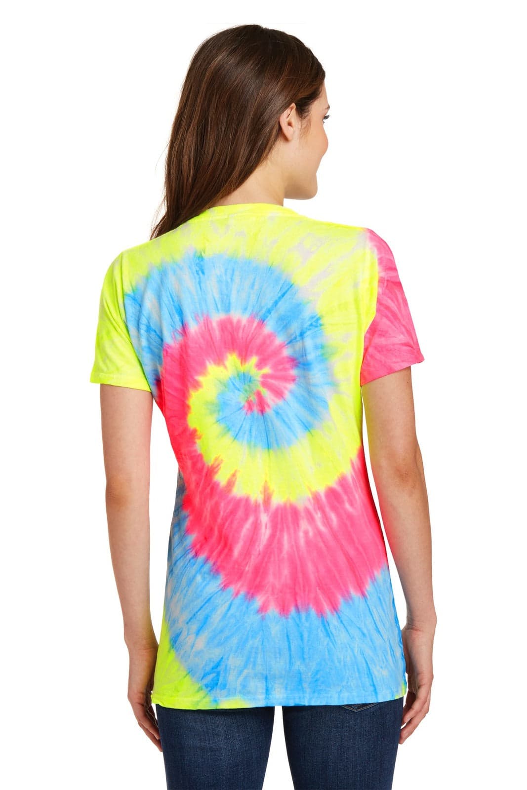 Port & Company Ladies Tie-Dye V-Neck Tee