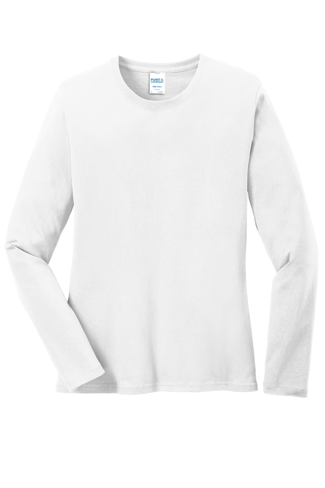 Port & Company Ladies Long Sleeve Core Cotton Tee