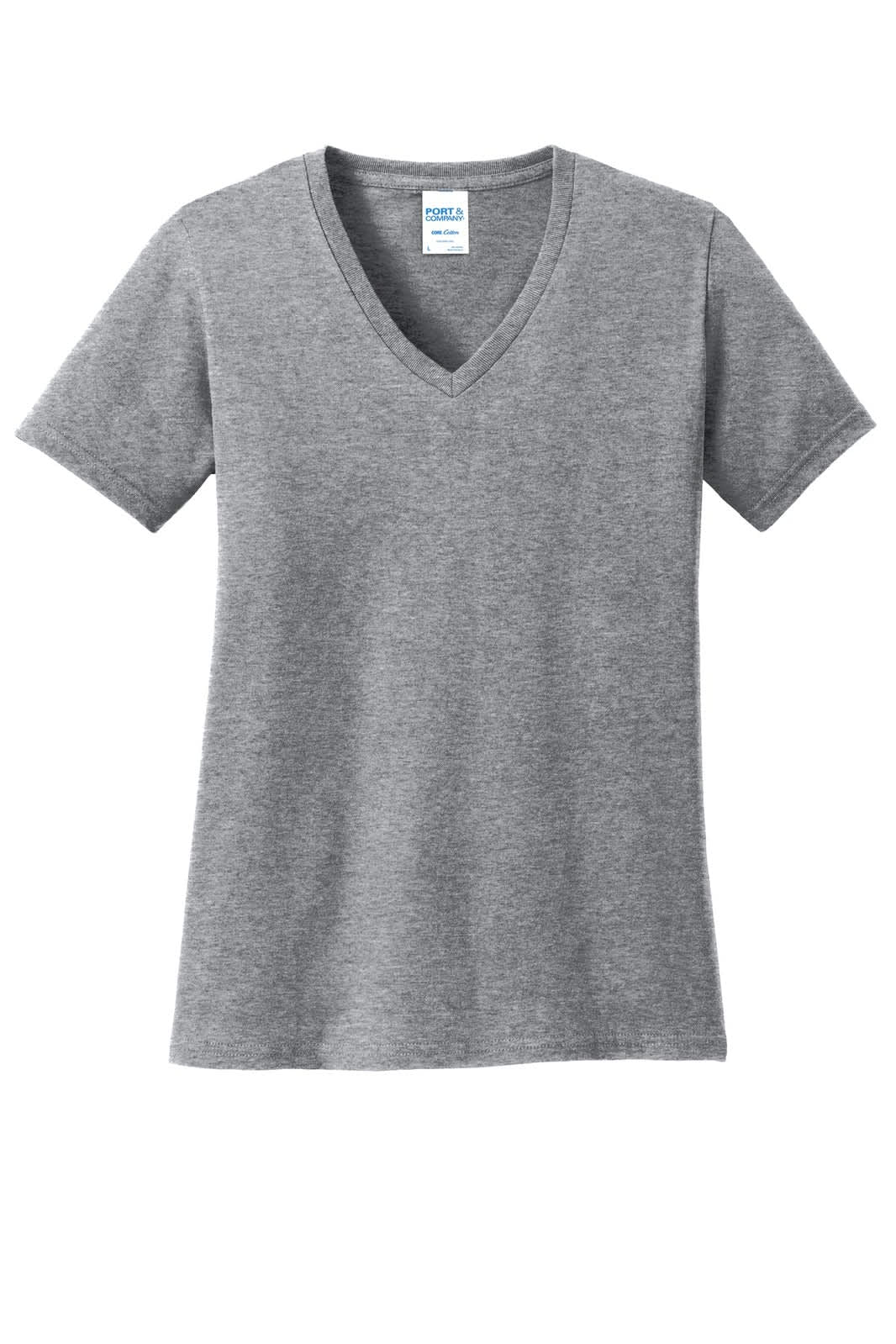Port & Company Ladies Core Cotton V-Neck Tee