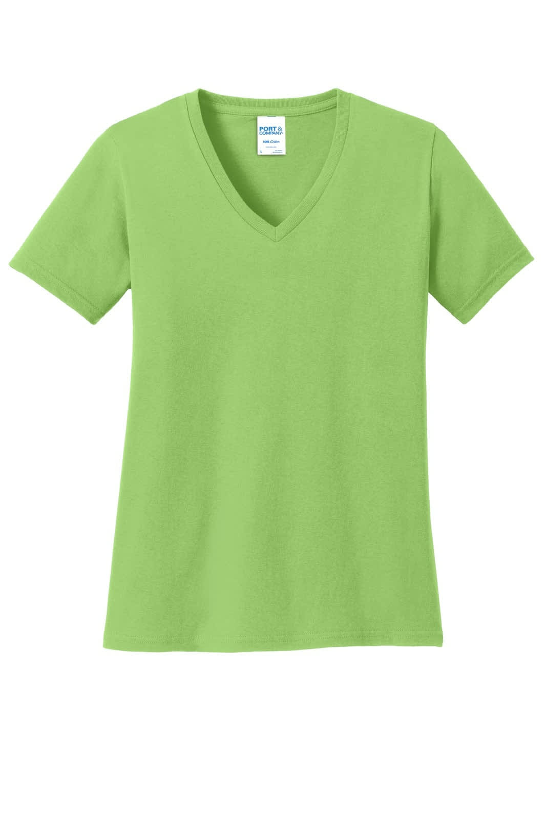Port & Company Ladies Core Cotton V-Neck Tee