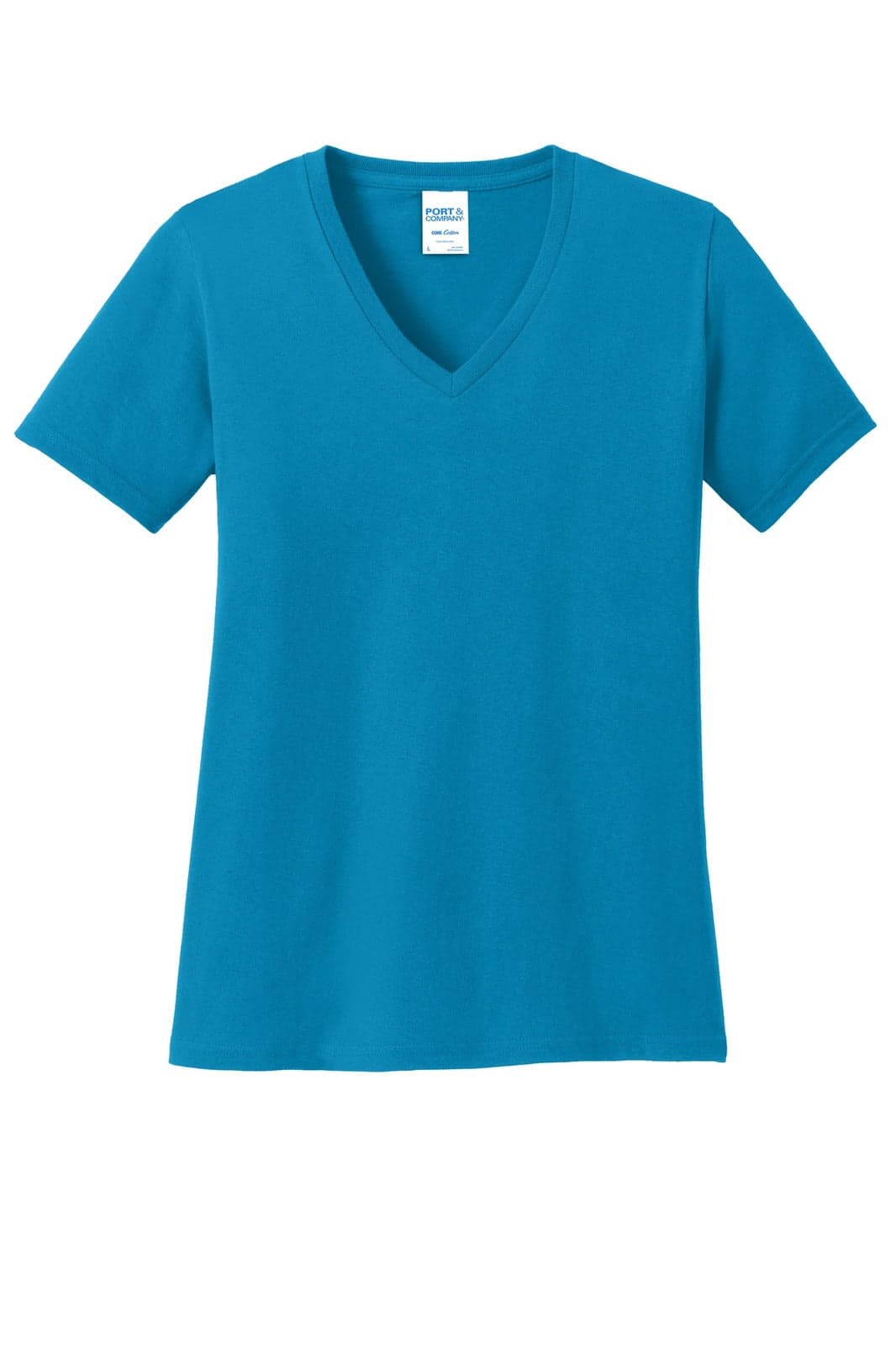 Port & Company Ladies Core Cotton V-Neck Tee