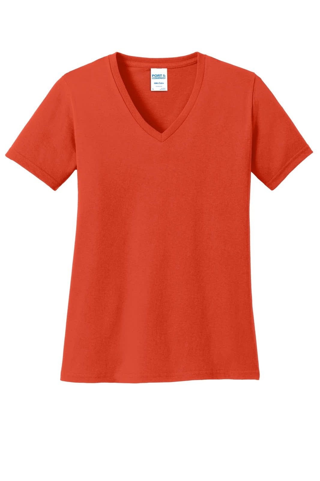 Port & Company Ladies Core Cotton V-Neck Tee