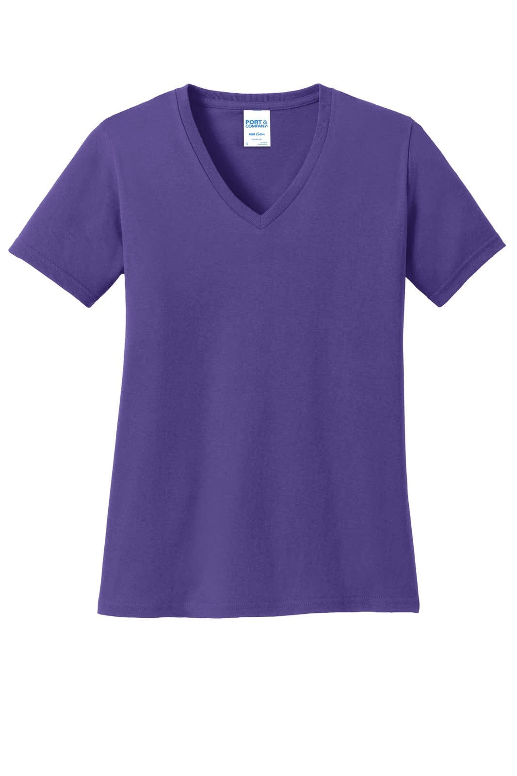 Port & Company Ladies Core Cotton V-Neck Tee