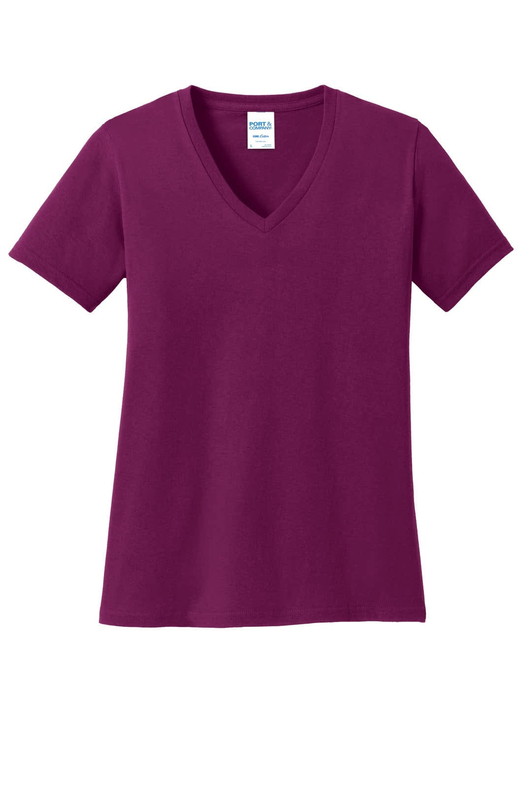 Port & Company Ladies Core Cotton V-Neck Tee