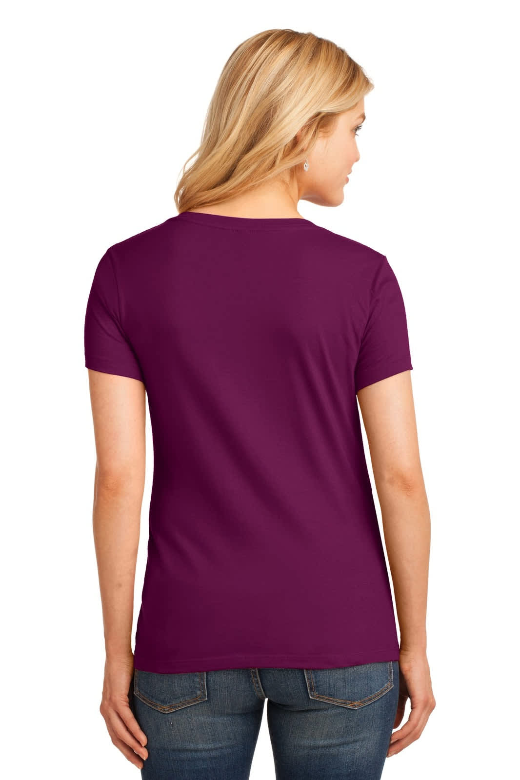 Port & Company Ladies Core Cotton V-Neck Tee