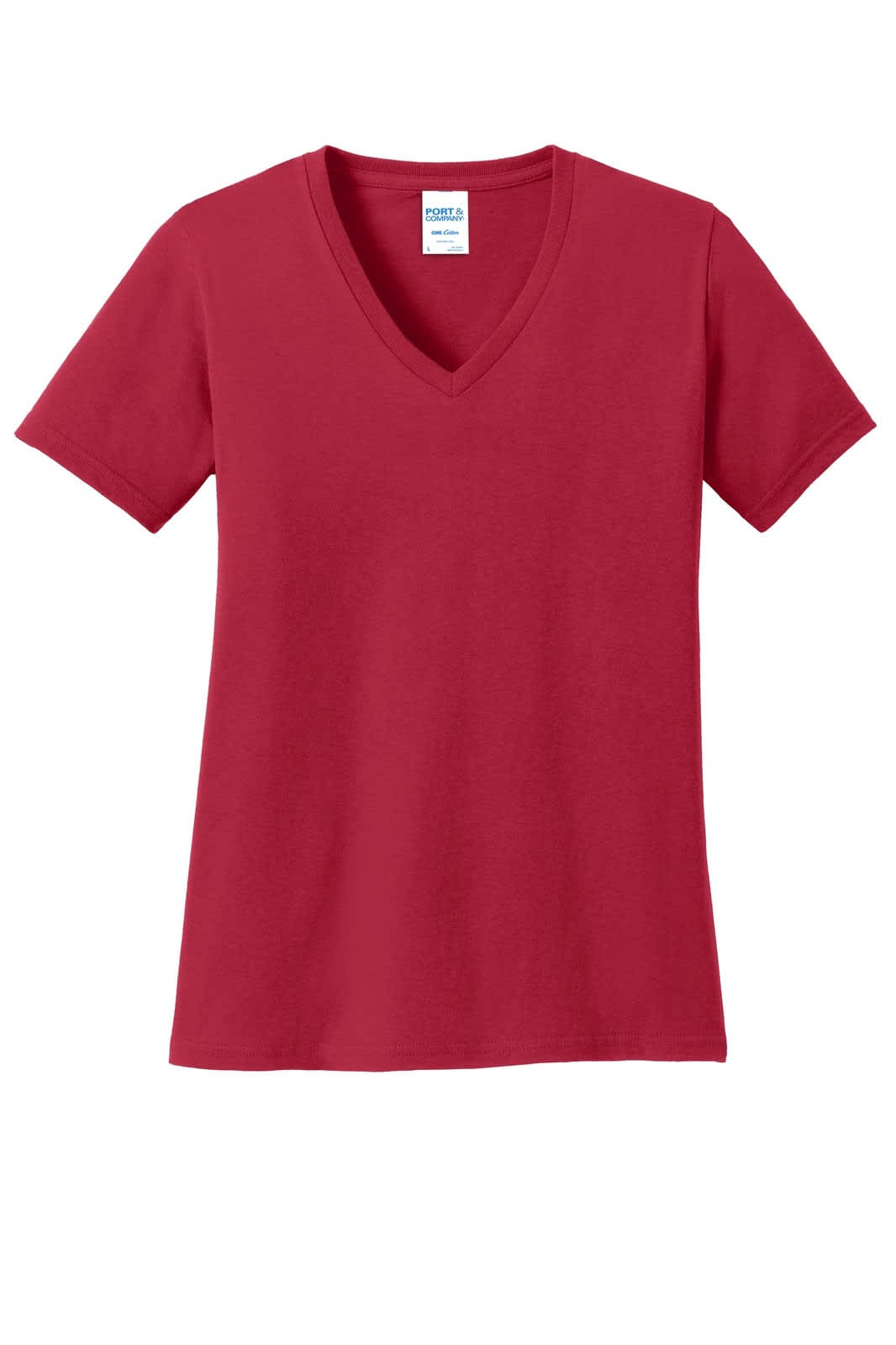 Port & Company Ladies Core Cotton V-Neck Tee