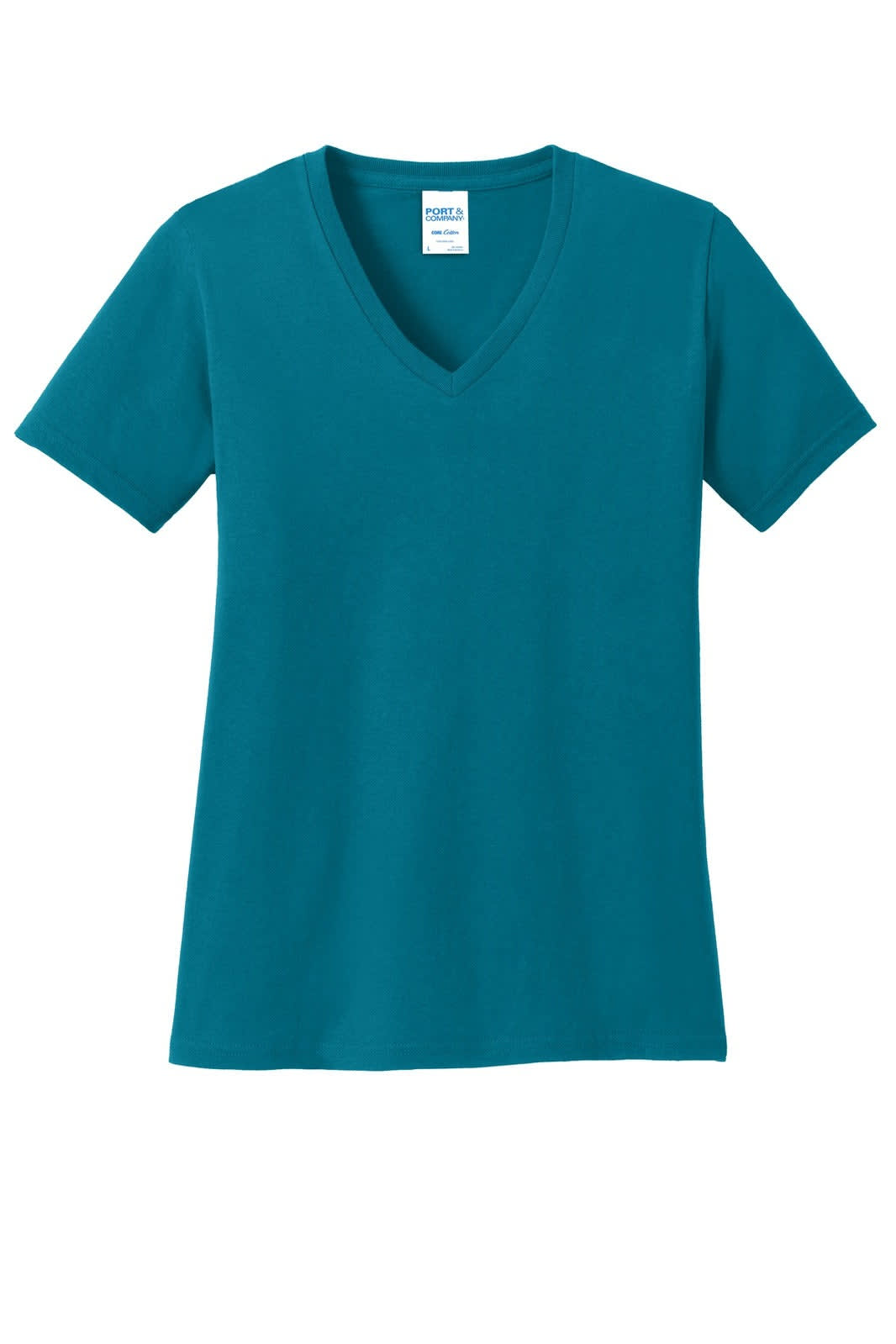 Port & Company Ladies Core Cotton V-Neck Tee