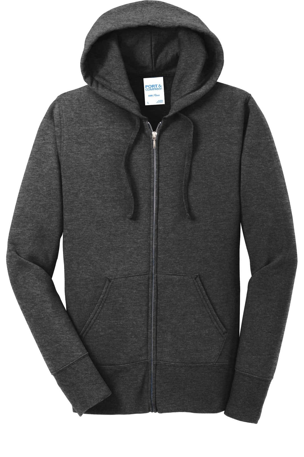 Port & Company Ladies Core Fleece Full-Zip Hooded Sweatshirt