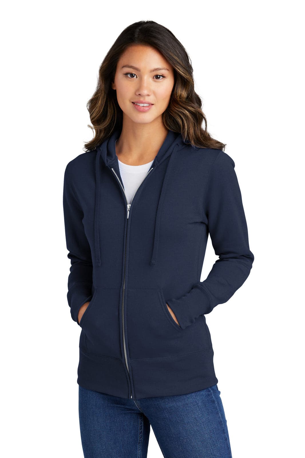 Port & Company Ladies Core Fleece Full-Zip Hooded Sweatshirt