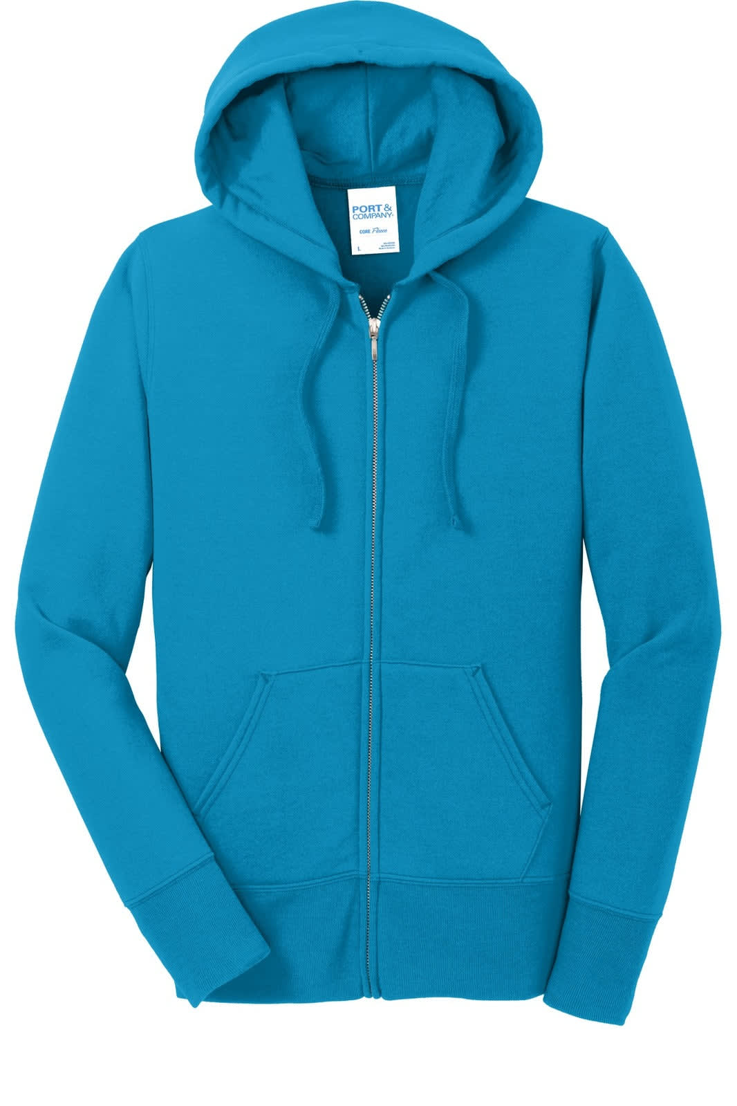 Port & Company Ladies Core Fleece Full-Zip Hooded Sweatshirt