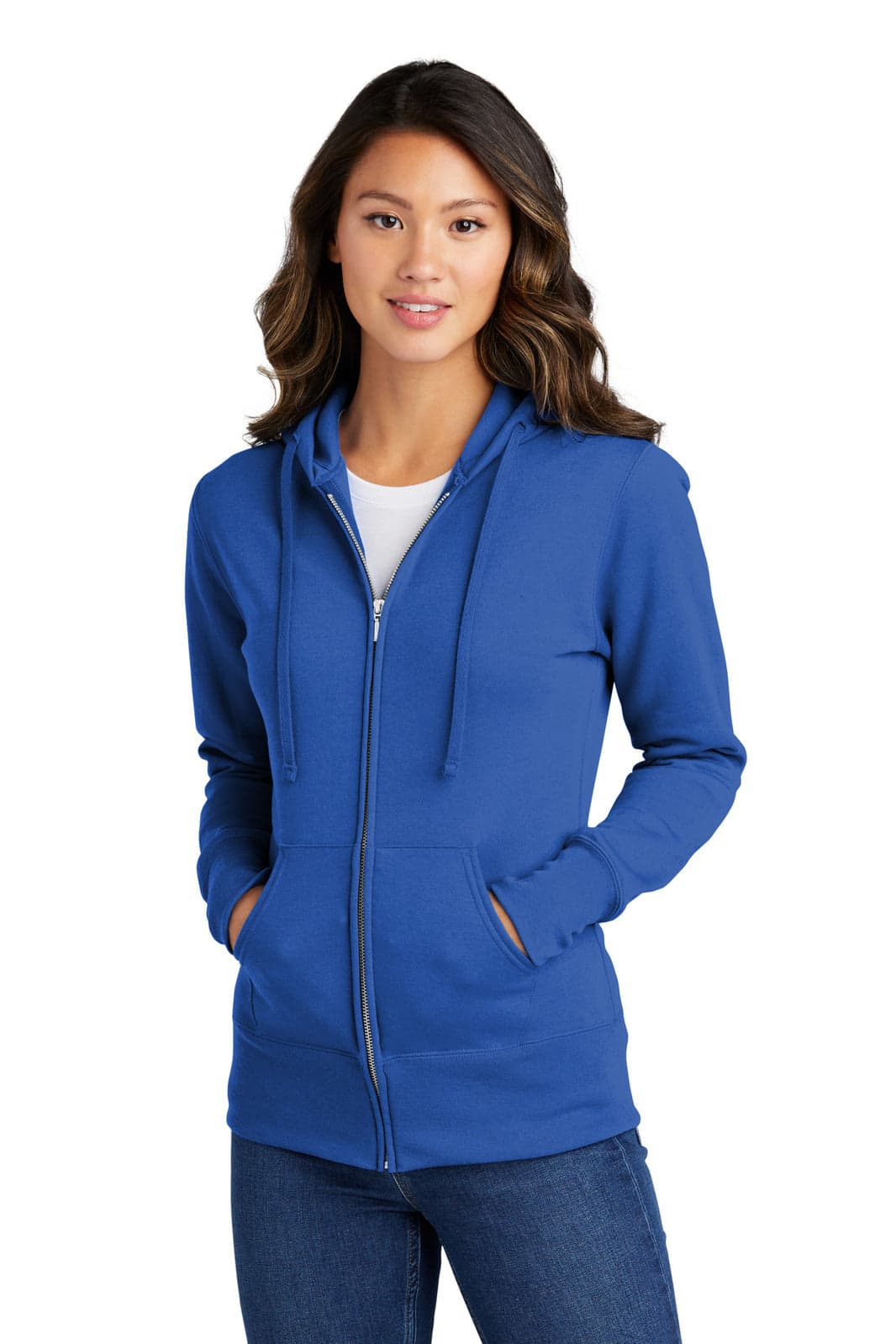 Port & Company Ladies Core Fleece Full-Zip Hooded Sweatshirt