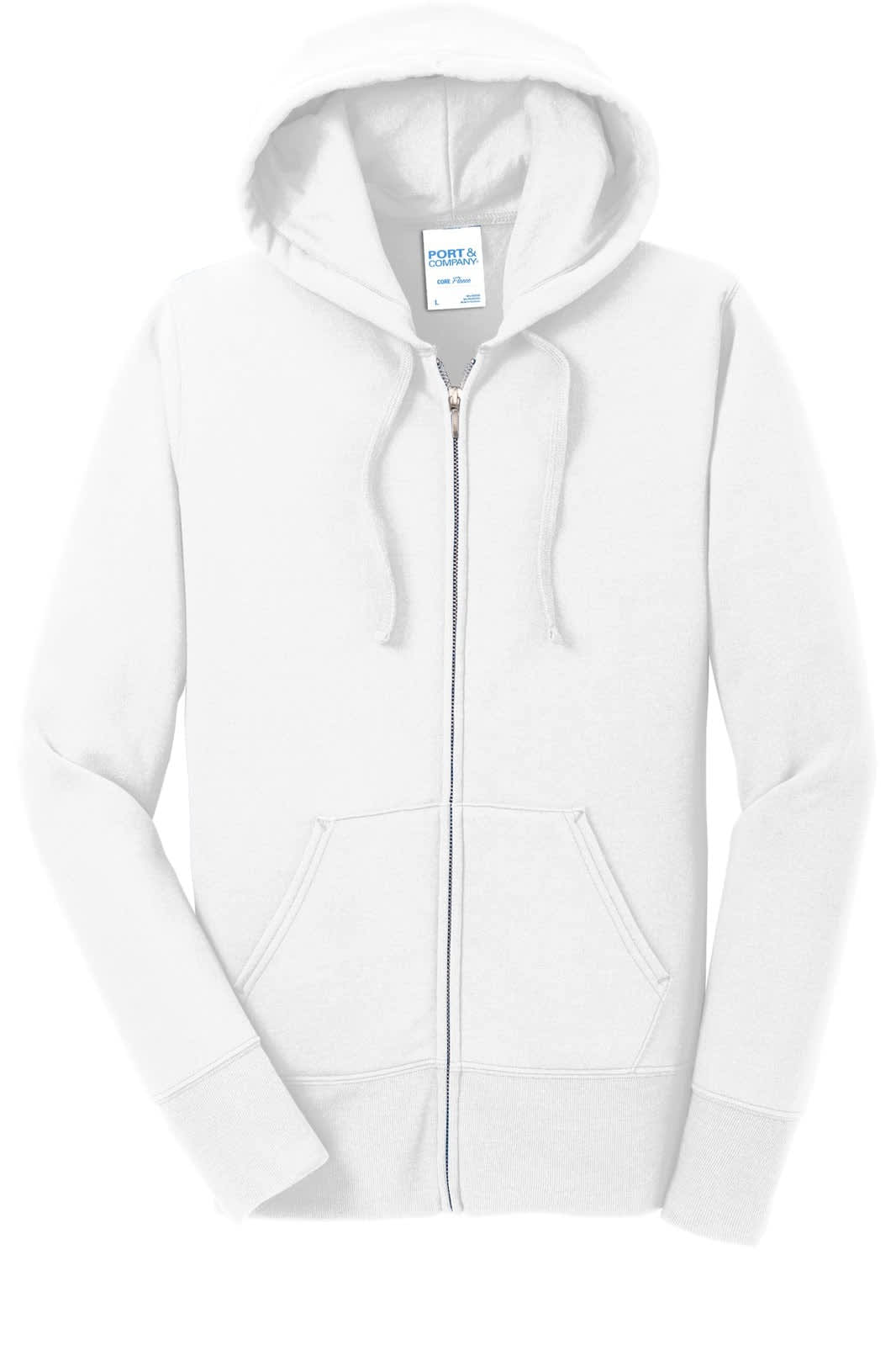 Port & Company Ladies Core Fleece Full-Zip Hooded Sweatshirt