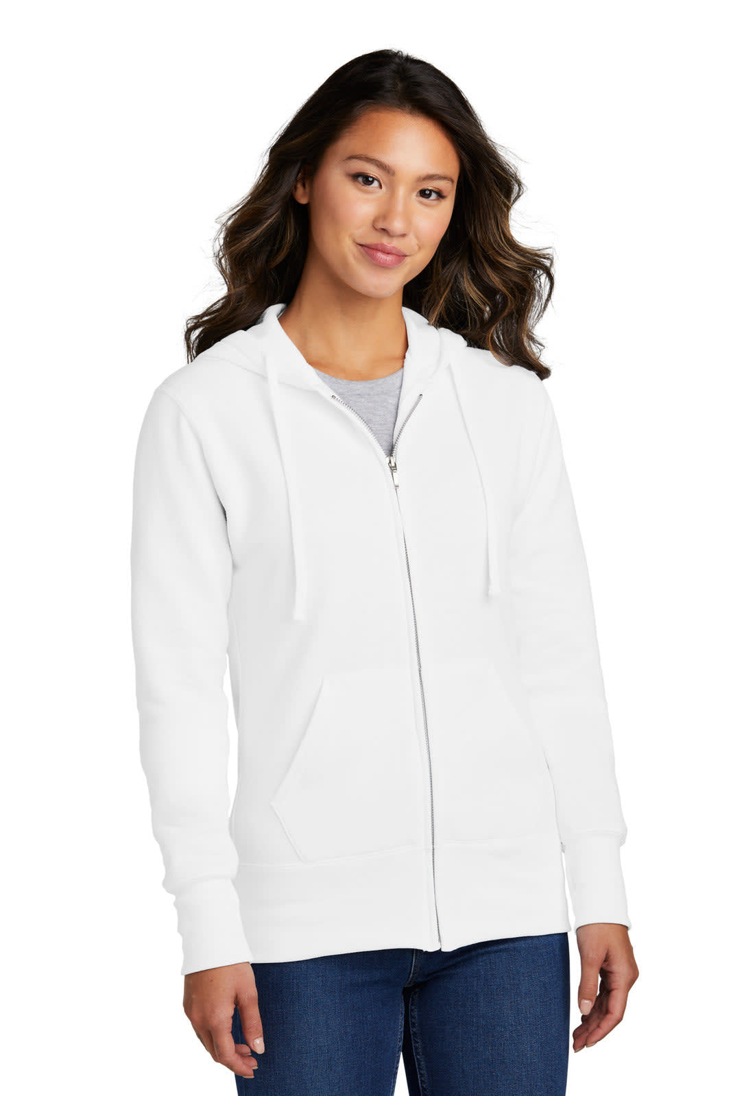 Port & Company Ladies Core Fleece Full-Zip Hooded Sweatshirt