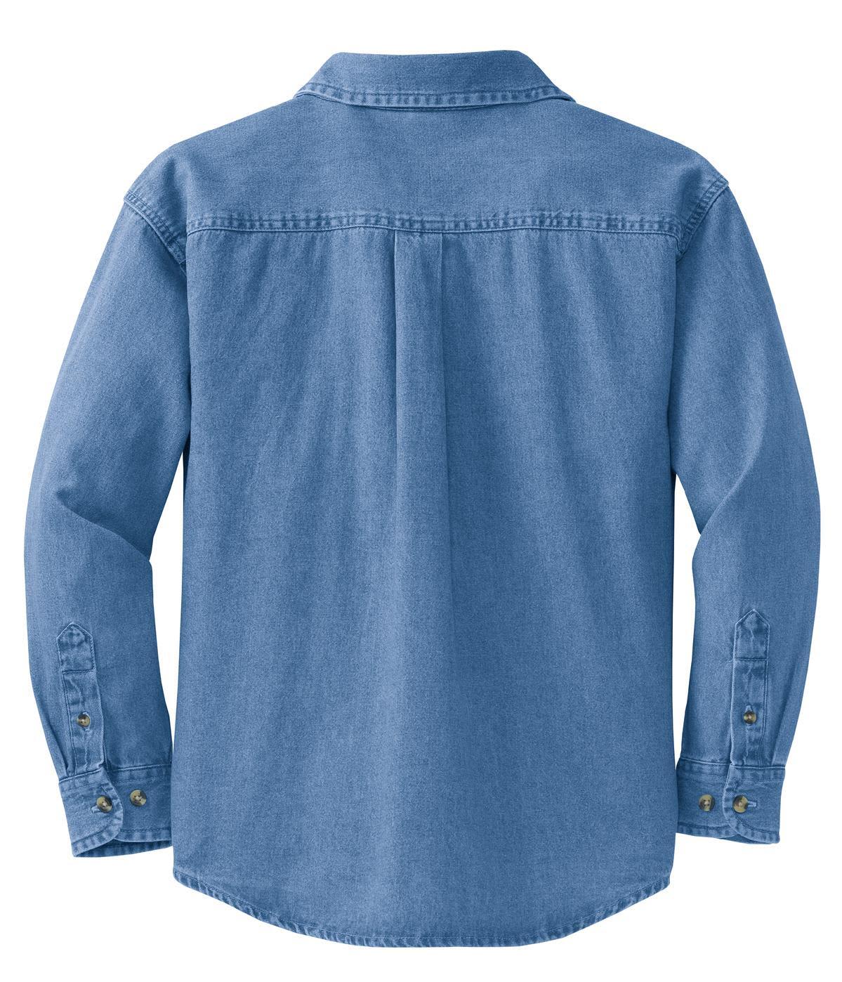 Port & Company - Ladies Long Sleeve Value Denim Shirt