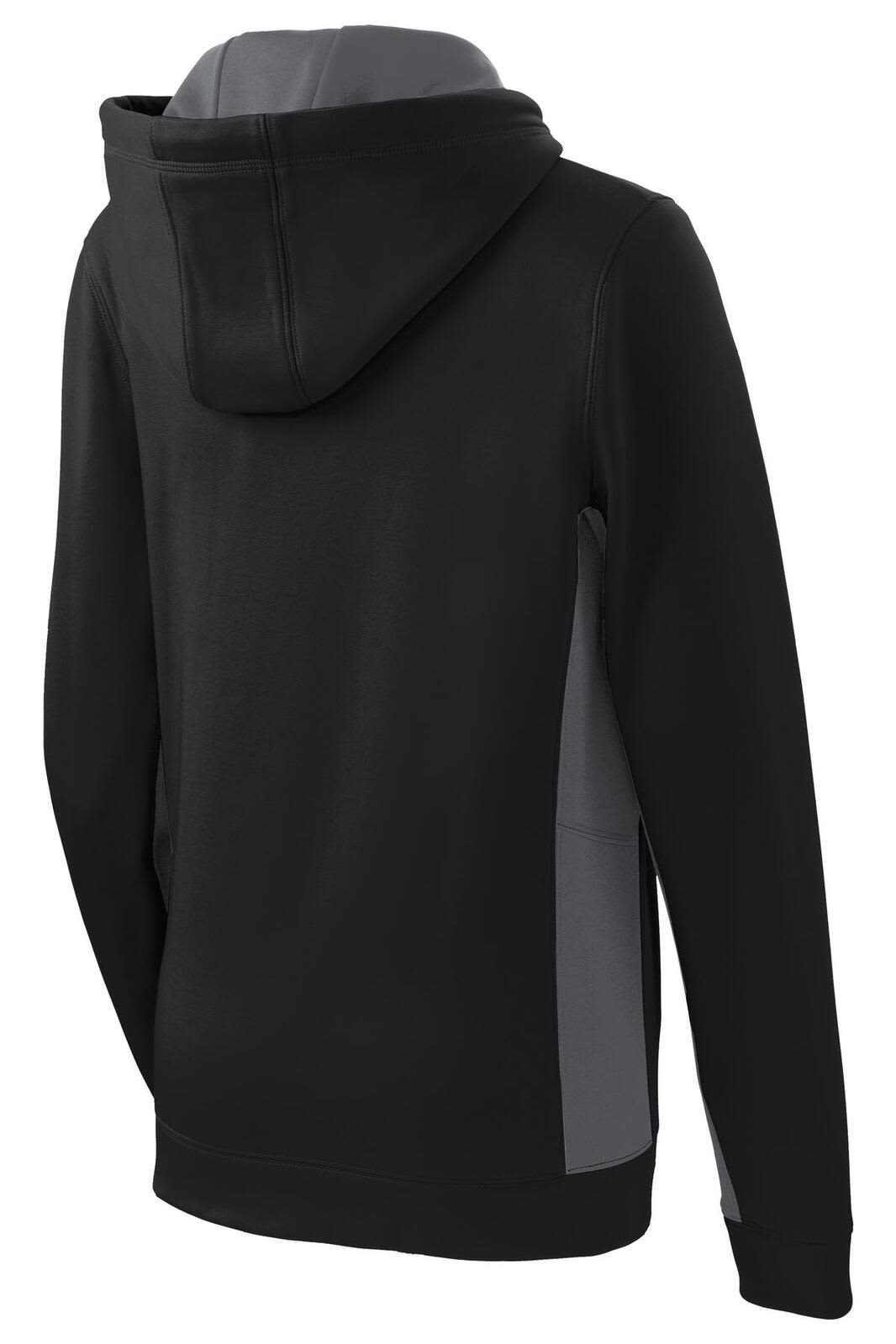 Sport-Tek Ladies Sport-Wick Fleece Colorblock Hooded Pullover