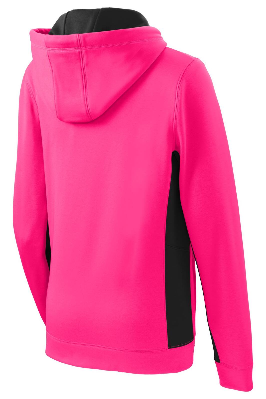 Sport-Tek Ladies Sport-Wick Fleece Colorblock Hooded Pullover