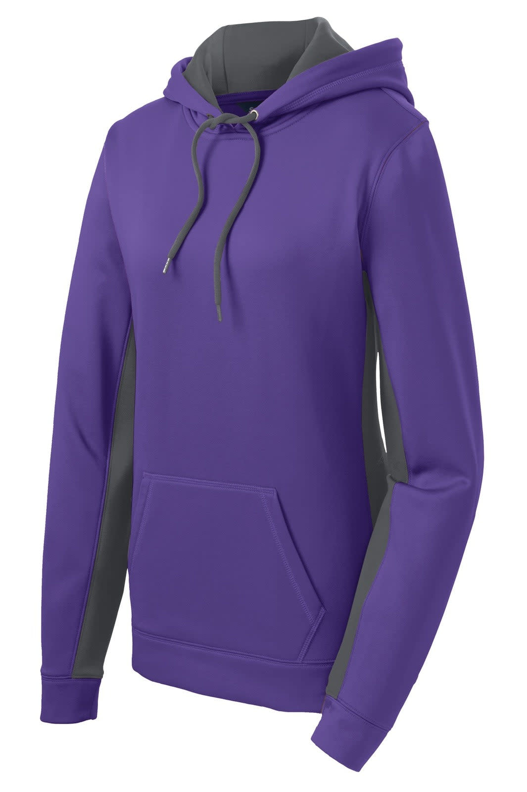 Sport-Tek Ladies Sport-Wick Fleece Colorblock Hooded Pullover