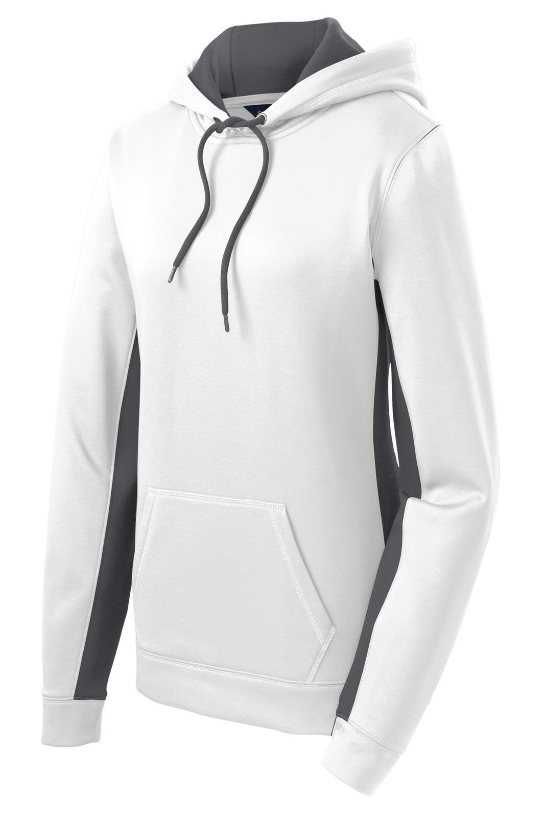 Sport-Tek Ladies Sport-Wick Fleece Colorblock Hooded Pullover