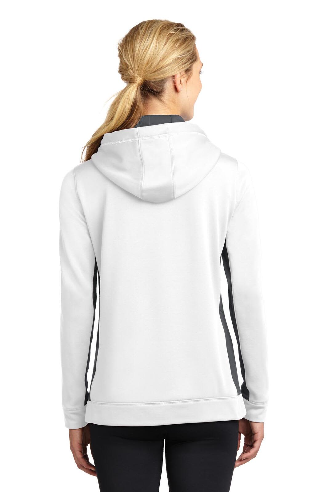 Sport-Tek Ladies Sport-Wick Fleece Colorblock Hooded Pullover