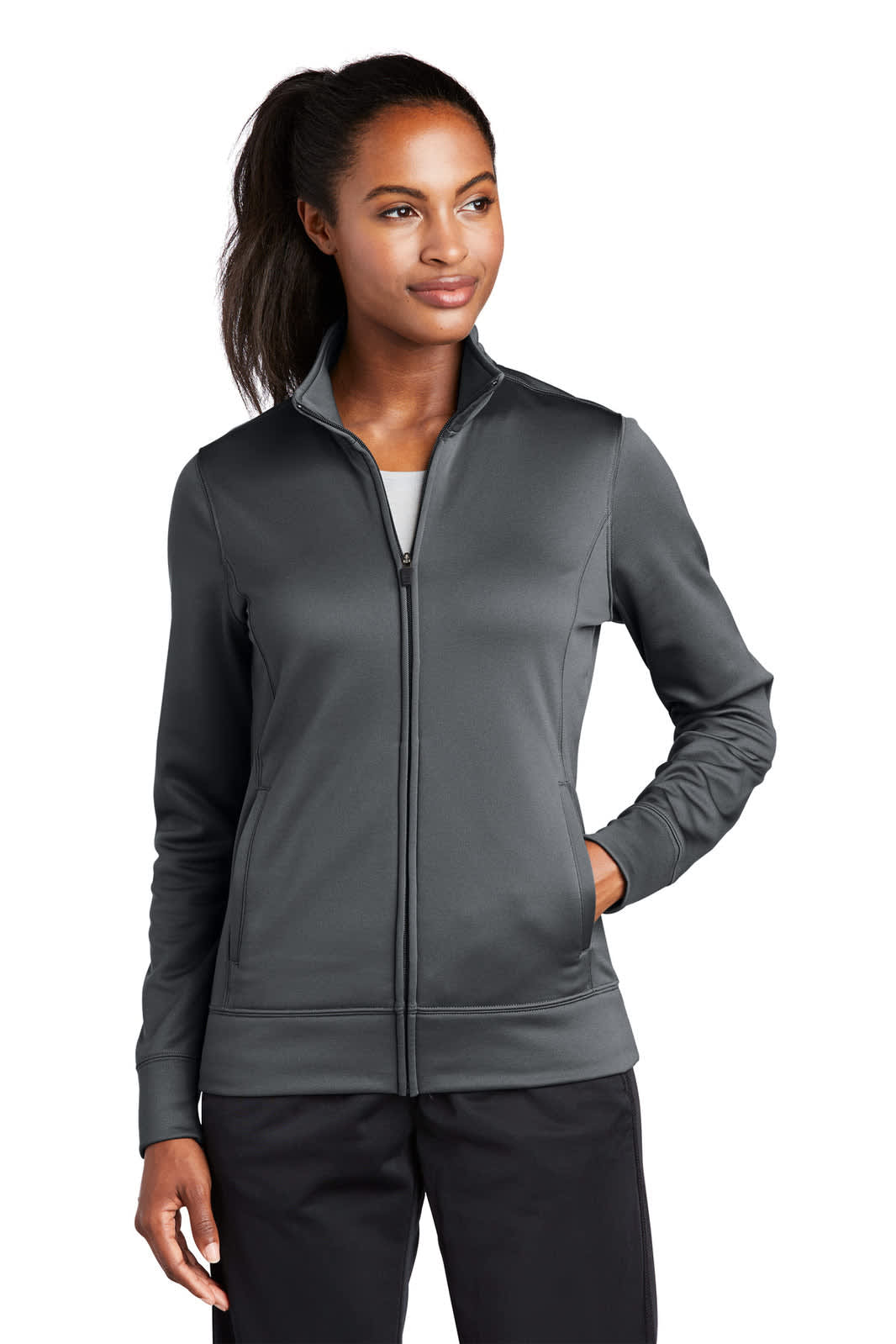 Sport-Tek Ladies Sport-Wick Fleece Full-Zip Jacket