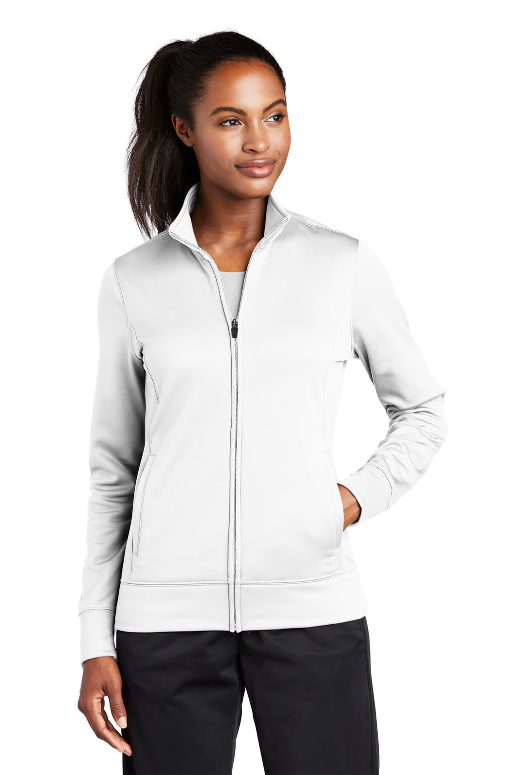 Sport-Tek Ladies Sport-Wick Fleece Full-Zip Jacket