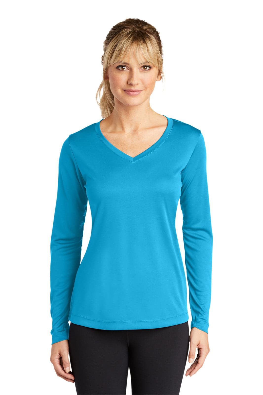 Sport-Tek Ladies Long Sleeve PosiCharge Competitor V-Neck Tee