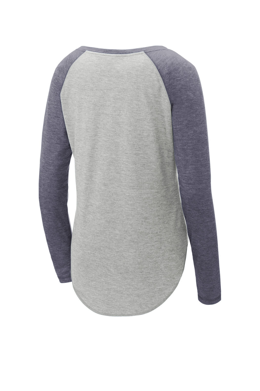 Sport-Tek  Ladies PosiCharge  Long Sleeve Tri-Blend Wicking Scoop Neck Raglan Tee