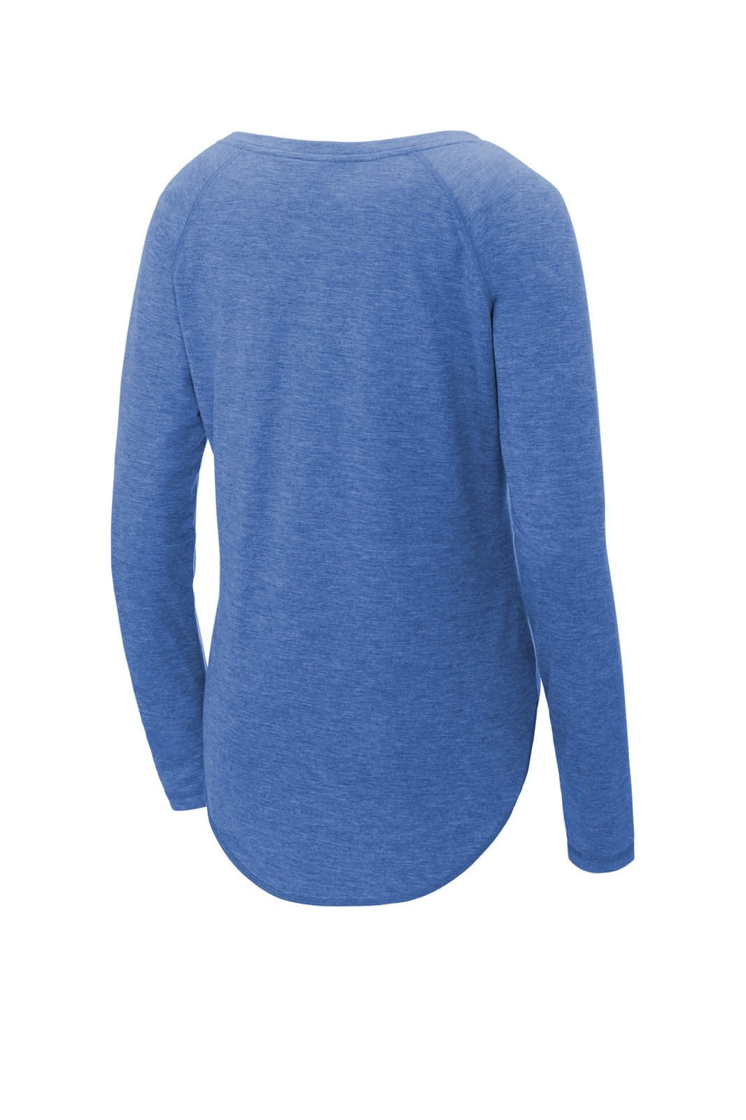 Sport-Tek  Ladies PosiCharge  Long Sleeve Tri-Blend Wicking Scoop Neck Raglan Tee