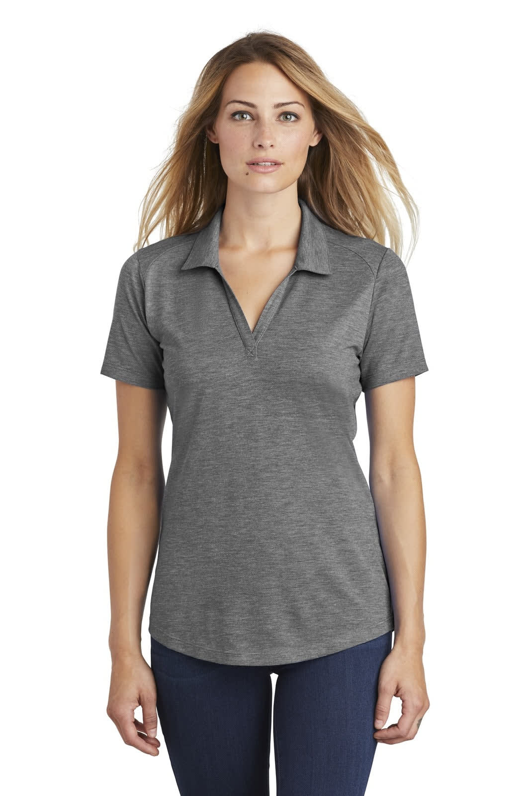 Sport-Tek  Ladies PosiCharge  Tri-Blend Wicking Polo