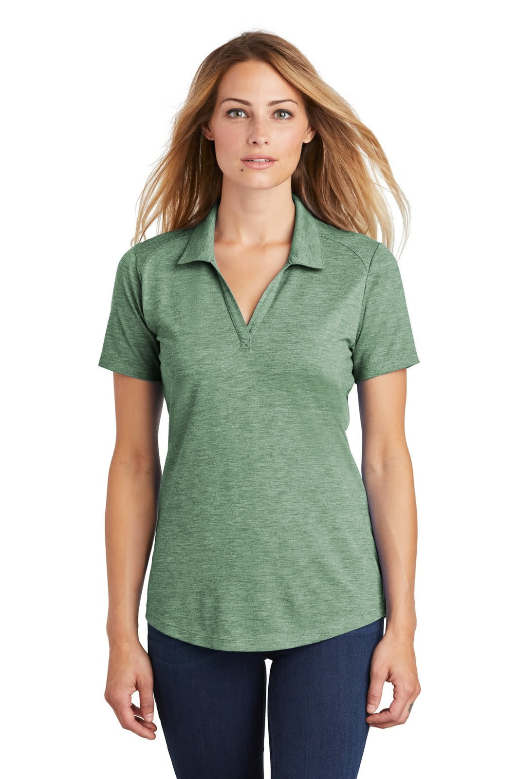 Sport-Tek  Ladies PosiCharge  Tri-Blend Wicking Polo