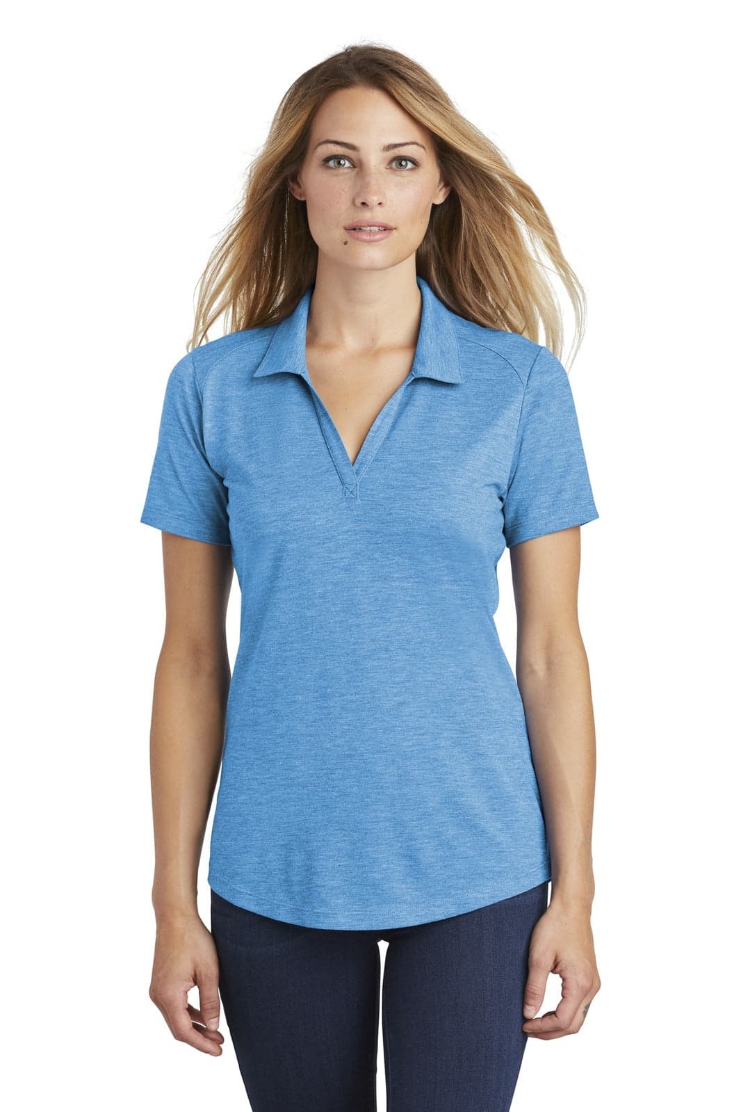 Sport-Tek  Ladies PosiCharge  Tri-Blend Wicking Polo