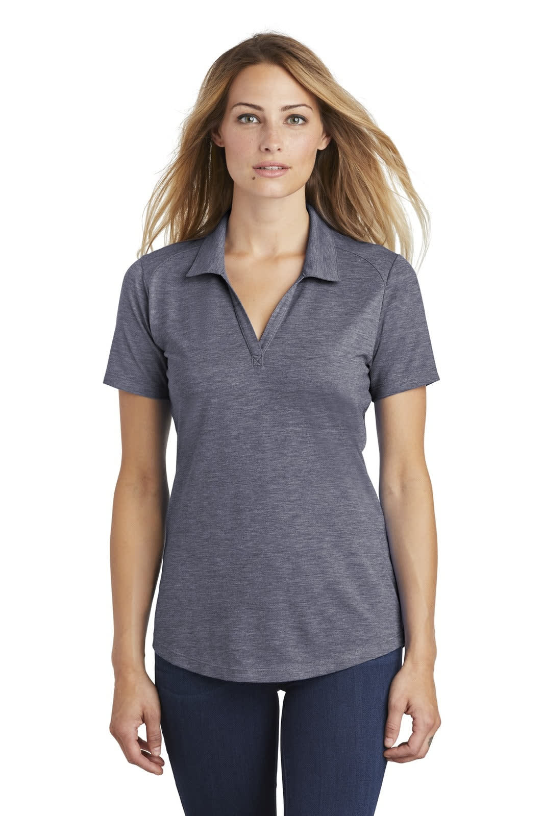 Sport-Tek  Ladies PosiCharge  Tri-Blend Wicking Polo