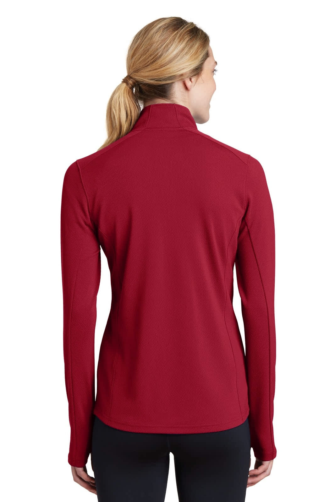 Sport-Tek Ladies Sport-Wick Textured 1/4-Zip Pullover