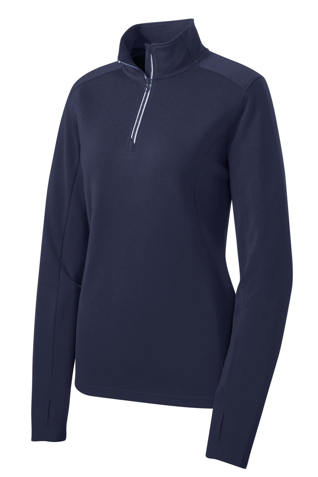 Sport-Tek Ladies Sport-Wick Textured 1/4-Zip Pullover