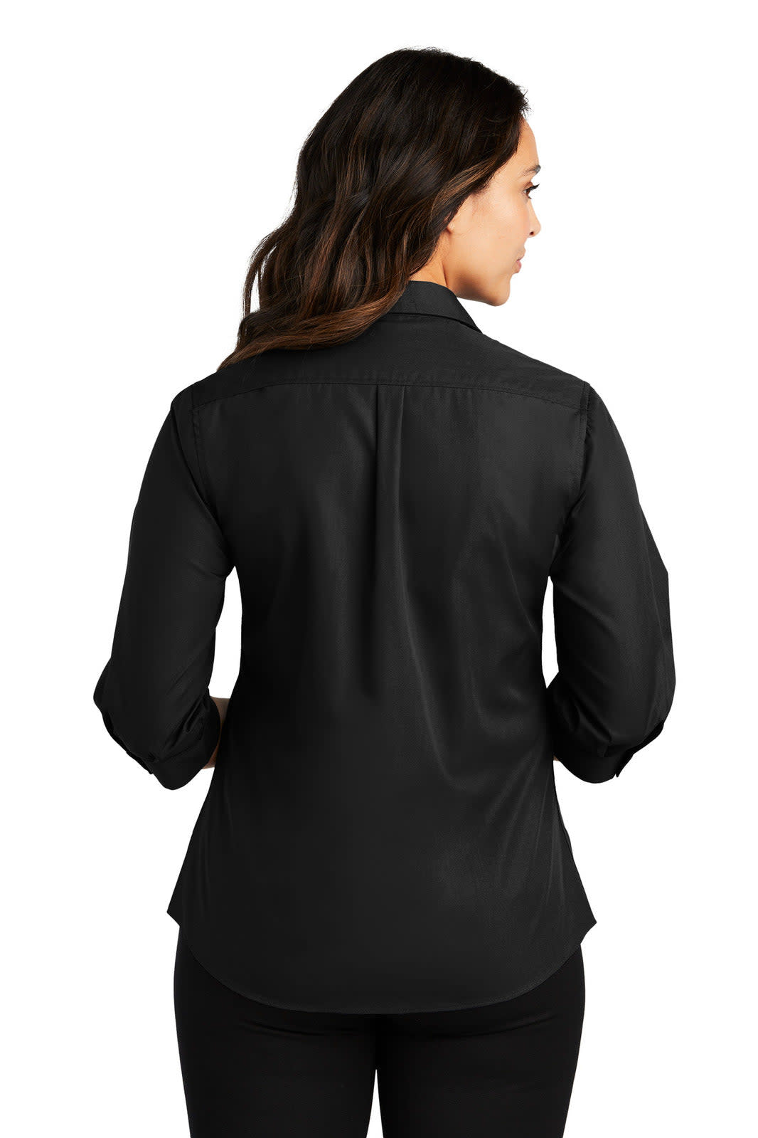 Port Authority Ladies 3/4-Sleeve Carefree Poplin Shirt