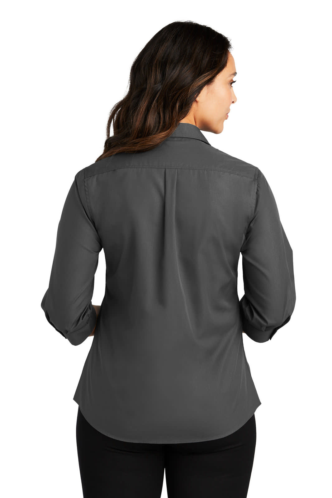 Port Authority Ladies 3/4-Sleeve Carefree Poplin Shirt