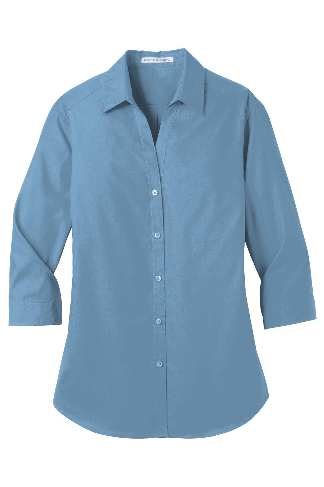 Port Authority Ladies 3/4-Sleeve Carefree Poplin Shirt